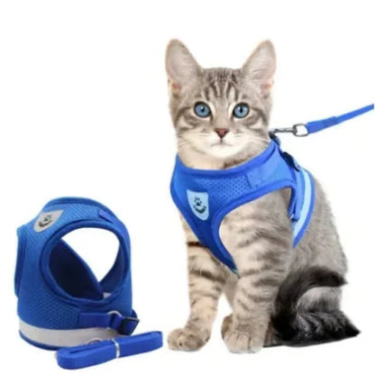 Reflective Adjustable Harness & Leash for Cats and Small Dogs